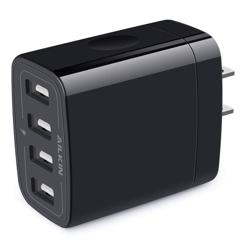 AILKIN 4.8A Multi-Port Wall Charger for iPhone and Samsung Devices