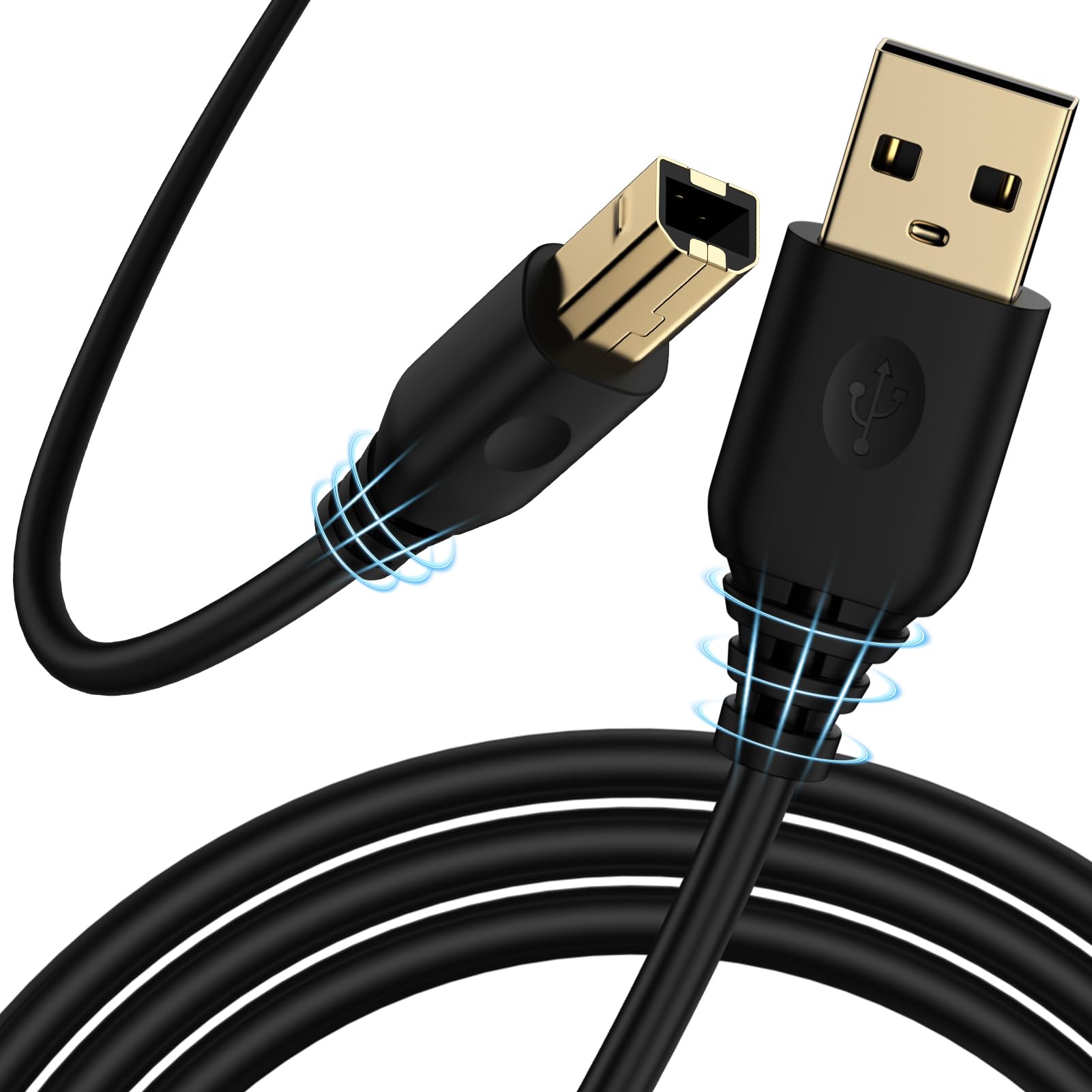 AILKIN 10FT High-Speed USB 2.0 Printer Cable for Home Office - Compatible with Canon, HP, Epson, Brother, Dell, Lexmark