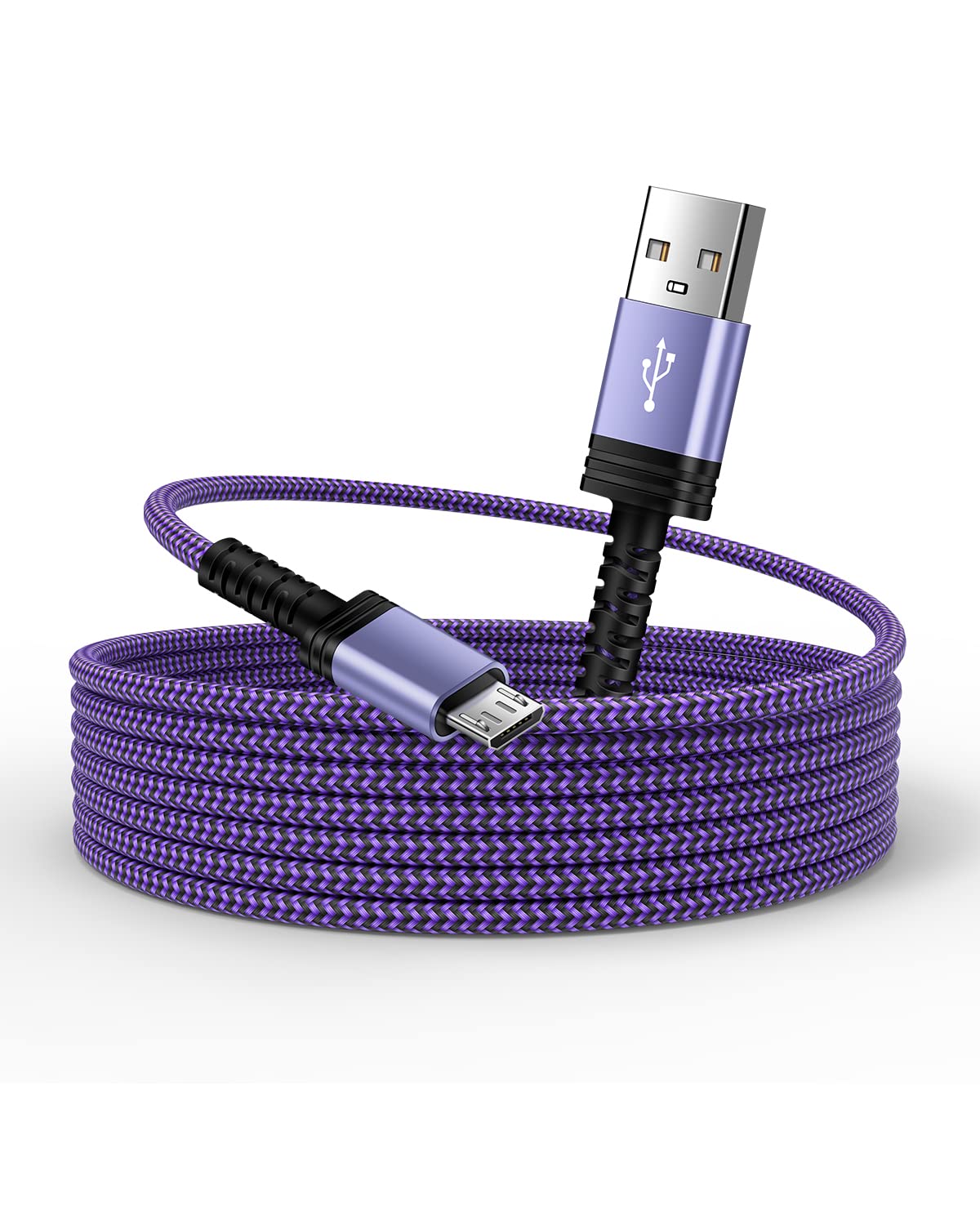 AILKIN 6FT Micro USB Charging Cable - Fast Charging for Android, Kindle, PS4, and More (Purple)